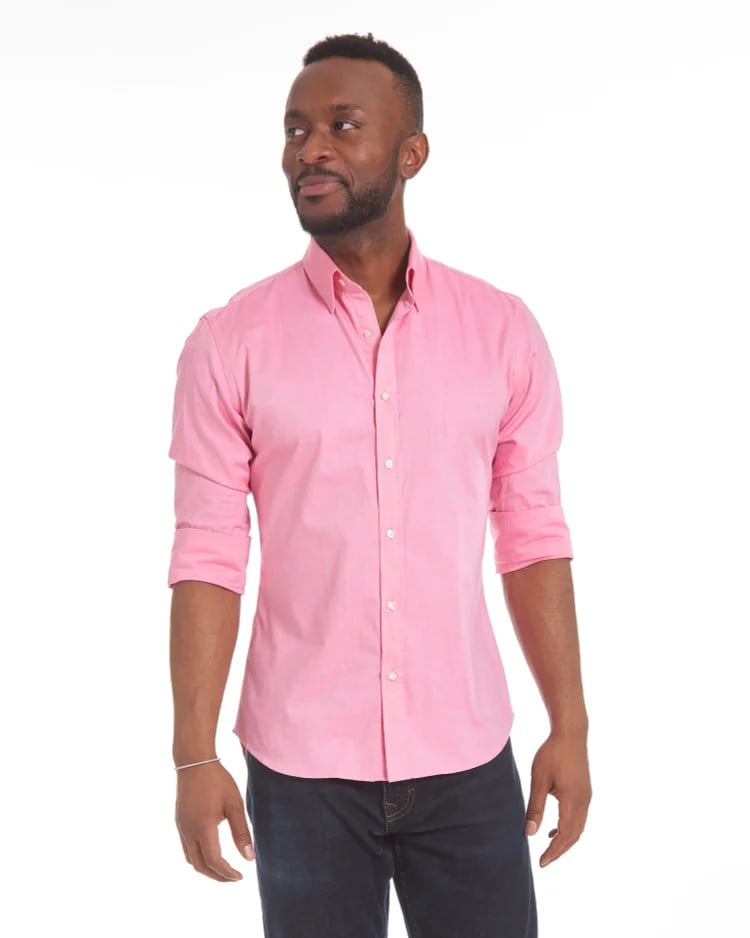 OXFORD STRETCH ZIP SHIRT