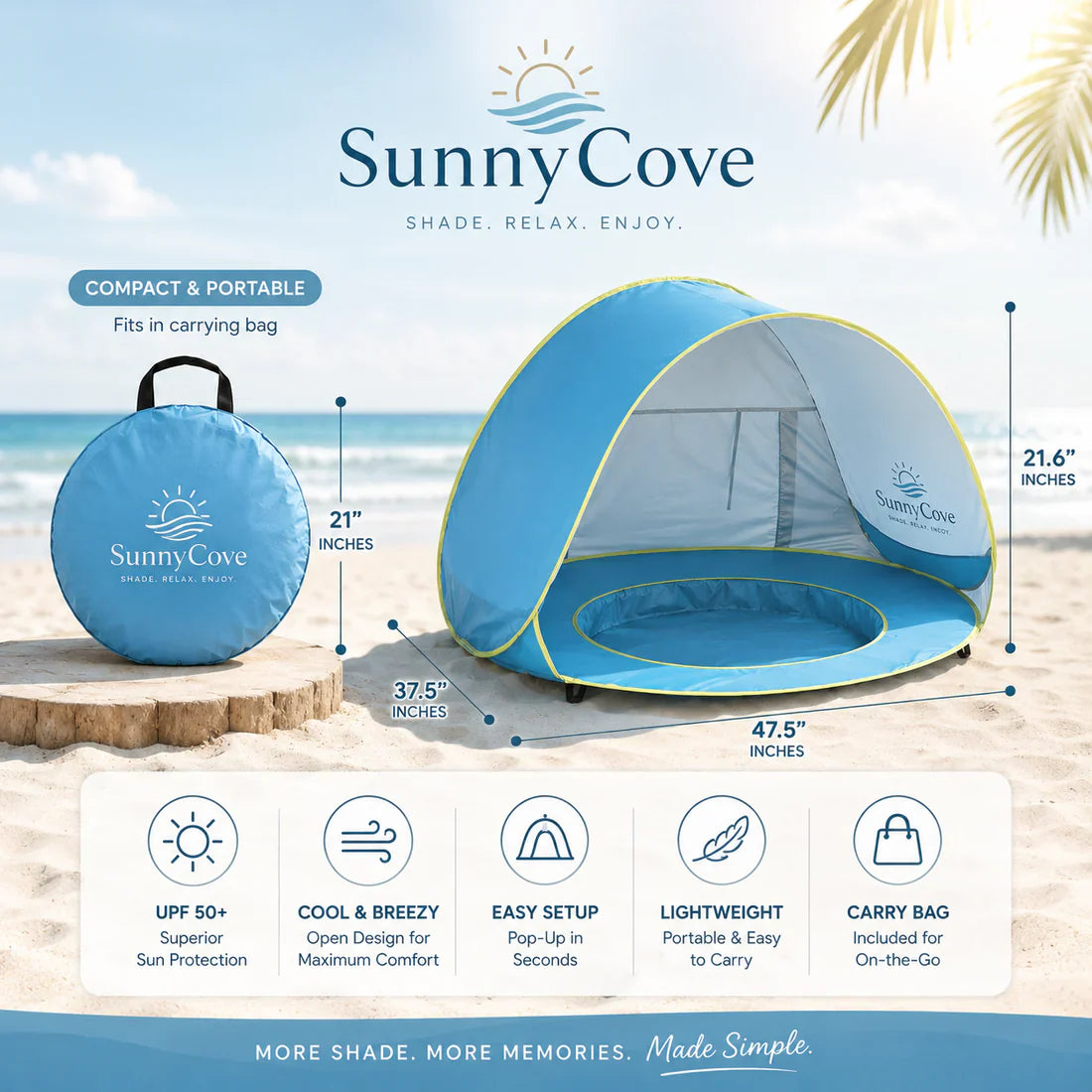 SunnyCove UV Protected Beach Tent