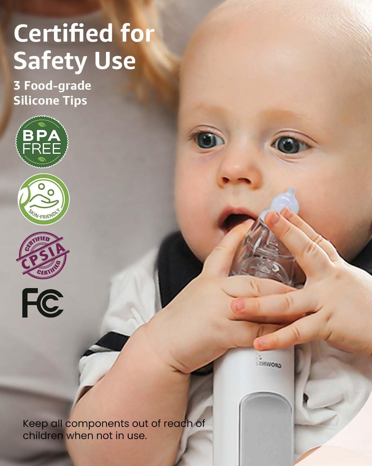 Electric Baby Nasal Aspirator – Gentle Nose Cleaner with Music & Light