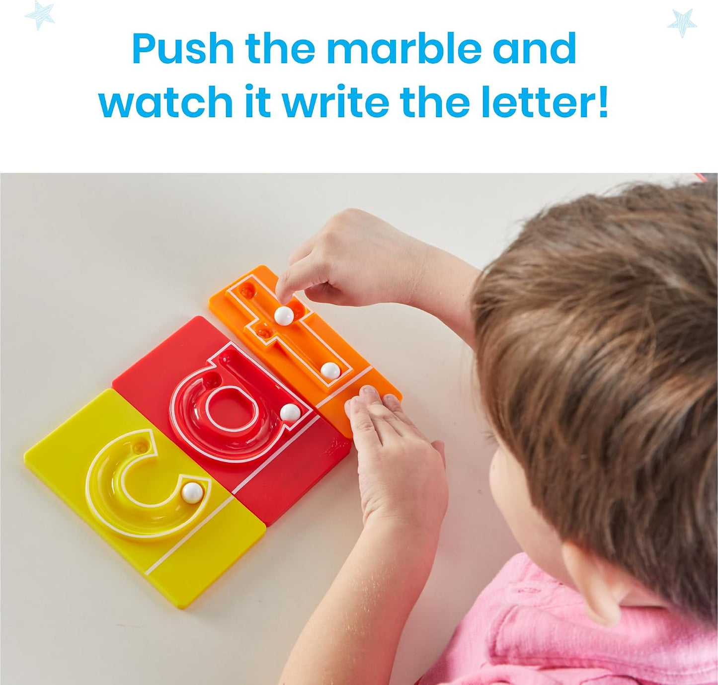 Alphabet Marble Tracing Boards – Lowercase Letter Learning Set for Preschool & Kindergarten