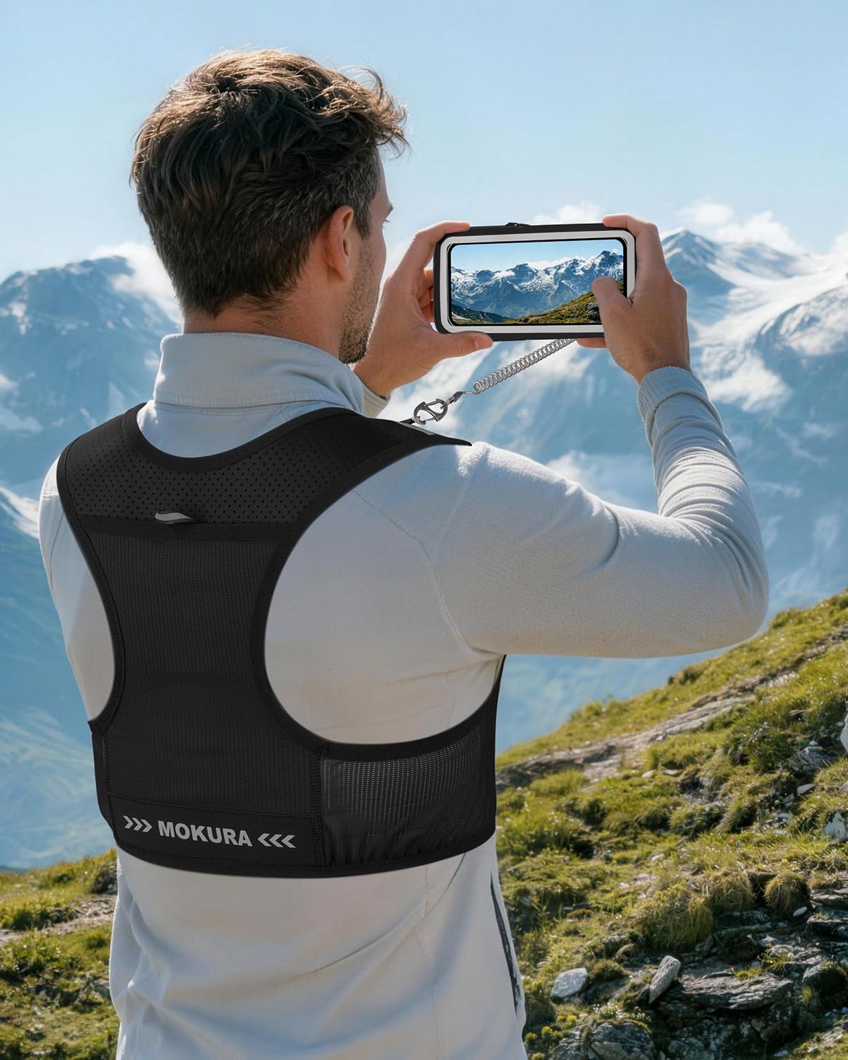 HydraSprint Running Vest – Lightweight Hydration Vest with Water Flask & Multi-Pocket Storage