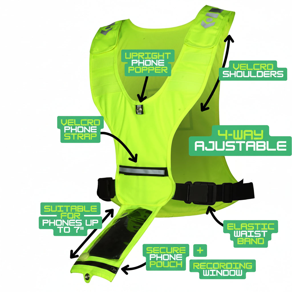 Hi-Vis Outdoor Utility Vest with Phone Pocket