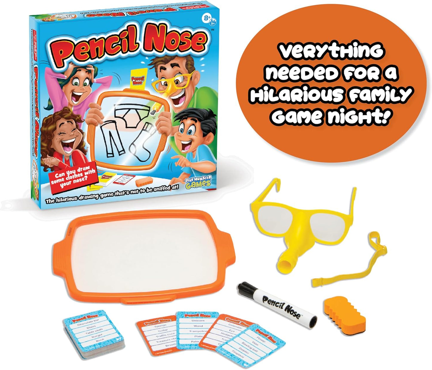 Toys Pencil Nose – Fun Family & Party Board Game for Kids 8+ and Adults