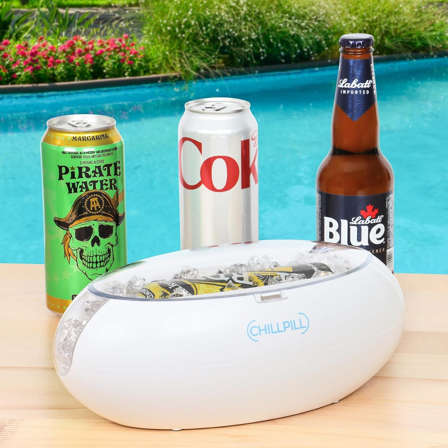 Instant Drink Chiller - Rapid Beverage Chiller for Cans 12 oz or 16 oz & Glass Bottles