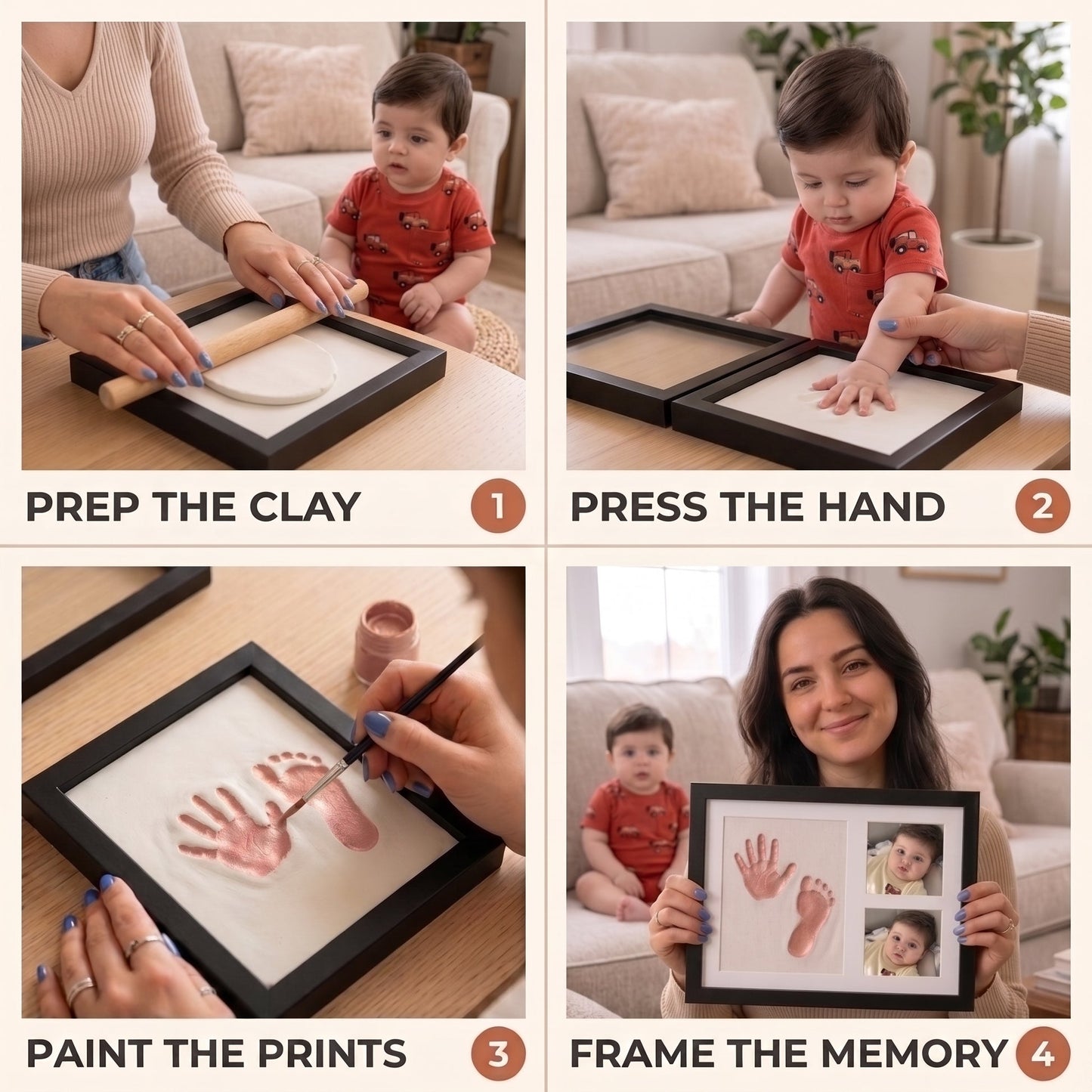 Baby Hand & Footprint Keepsake Memory Kit