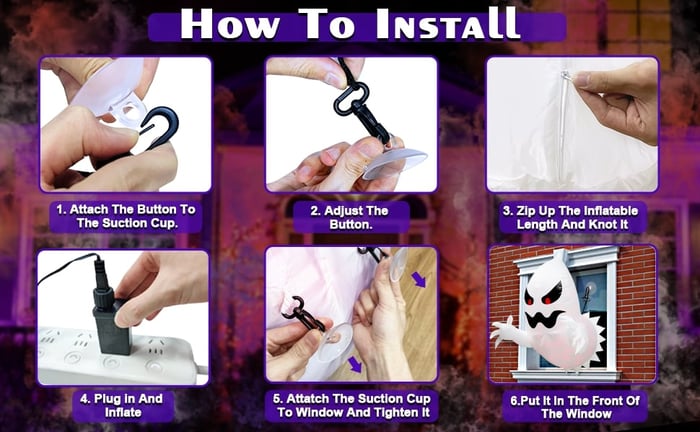 Last Day 50%OFF - 👻LED Halloween Inflatable Ghost