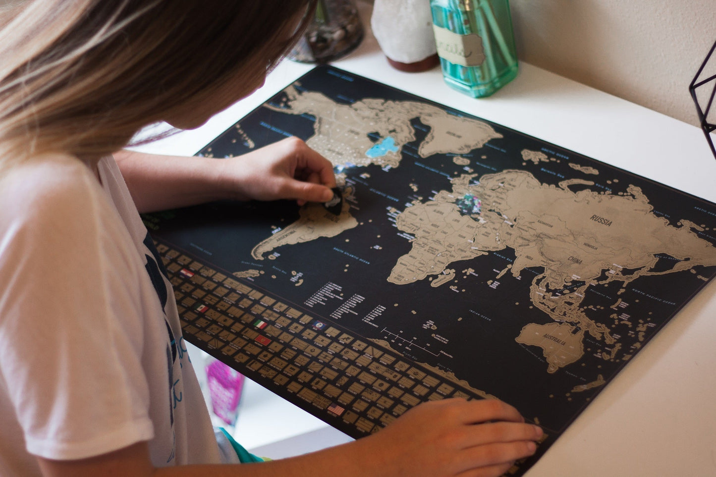 Scratch Off World Map Poster