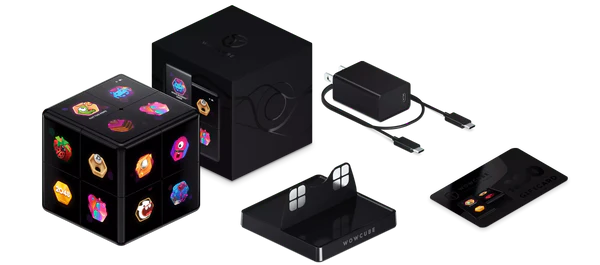 WOWCube Puzzle Gaming Console 40 Games and apps, STEM Certified Black Edition