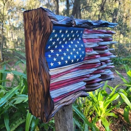🔥Last Day Flash Sale - 50% OFF🔥 -Wooden American Flag🔥BUY 2 FREE SHIPPING🔥