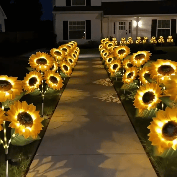 Solar Sunflower Garden Lights