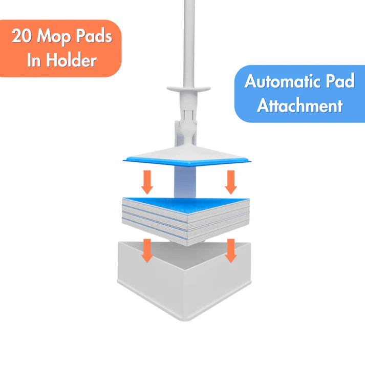 Mini Bathroom Mop & Holder System