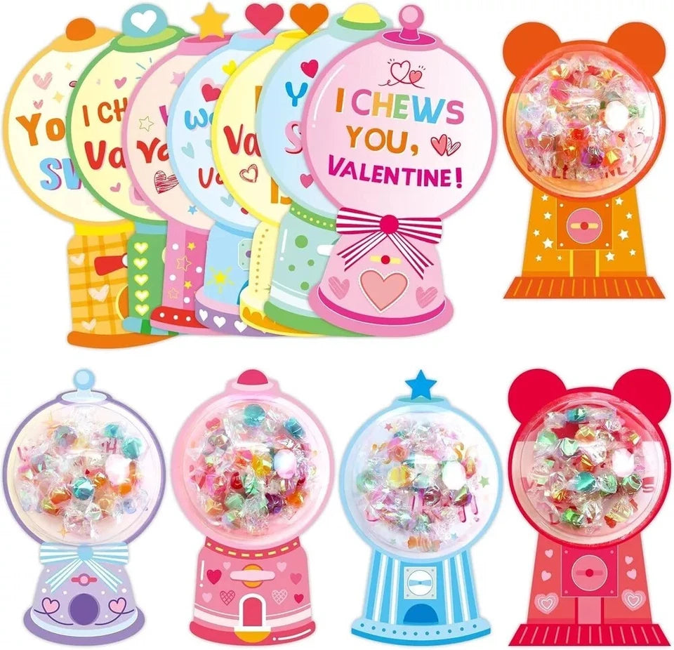 36 Pack Kids Valentines Day Cards Classroom Exchange Gifts DIY Colorful