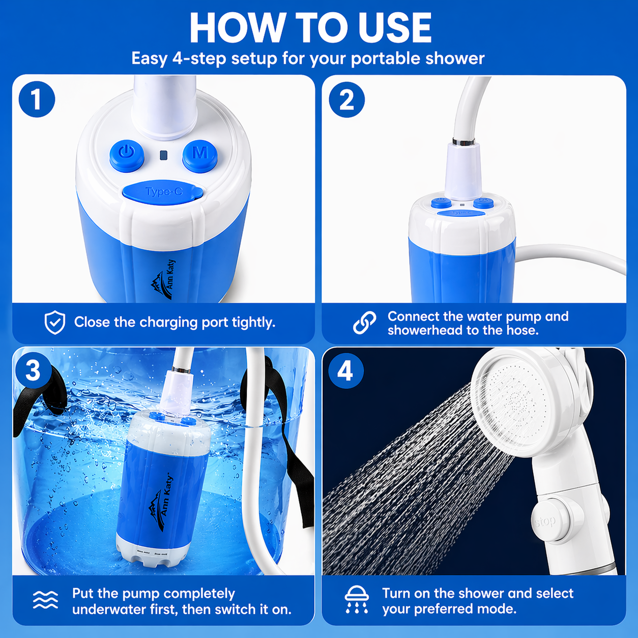 AquaJet Portable Shower
