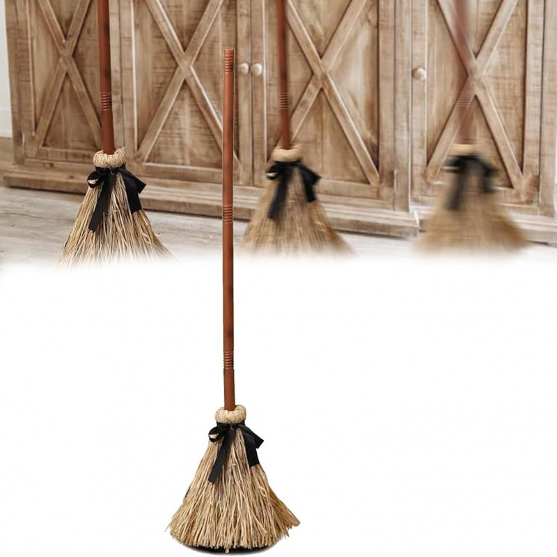 Animated Witch Broom Halloween Decoration with Lights and Sound🧙