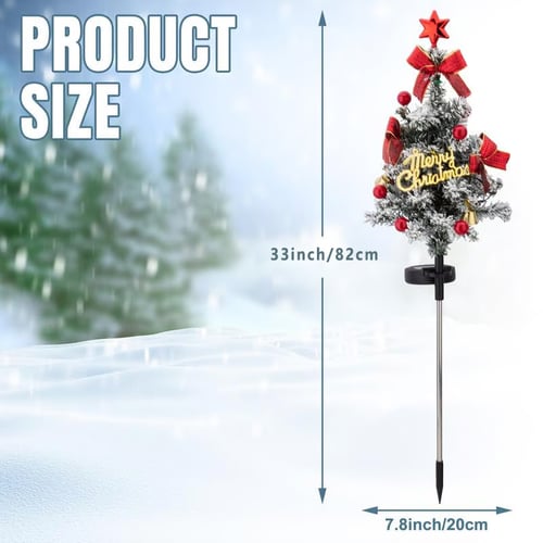 Last Day Promotion!🎄Solar Christmas Tree Stake Light-Air Express Transport✈️Limited Stock!