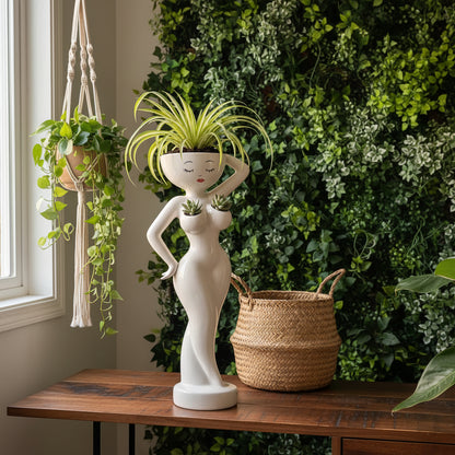GraceBloom Ceramic Lady Planter
