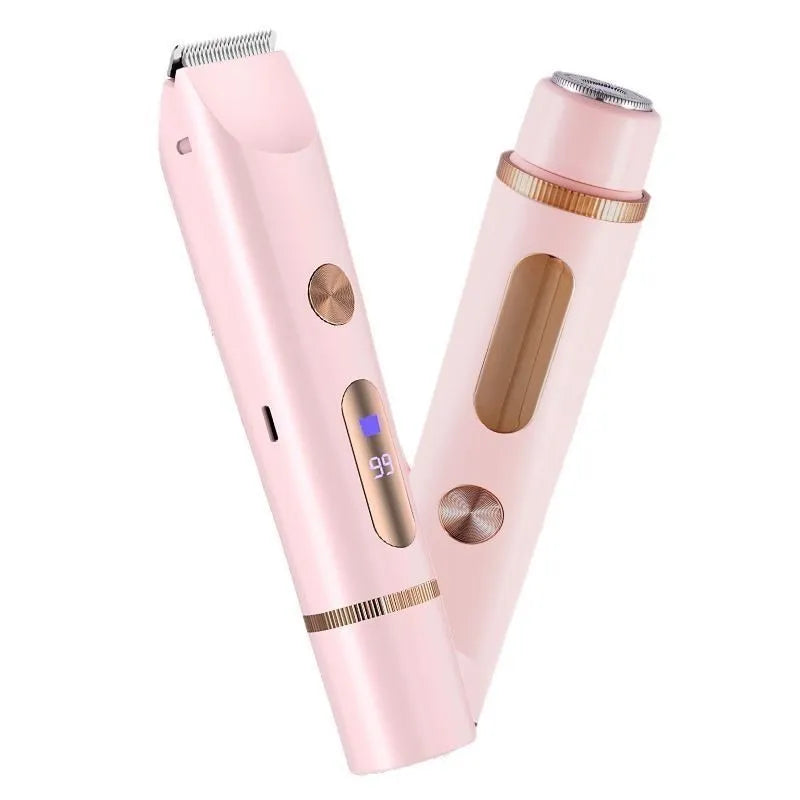 Electric Epilator Womens Dual-Head Hair Remover With LCD Display