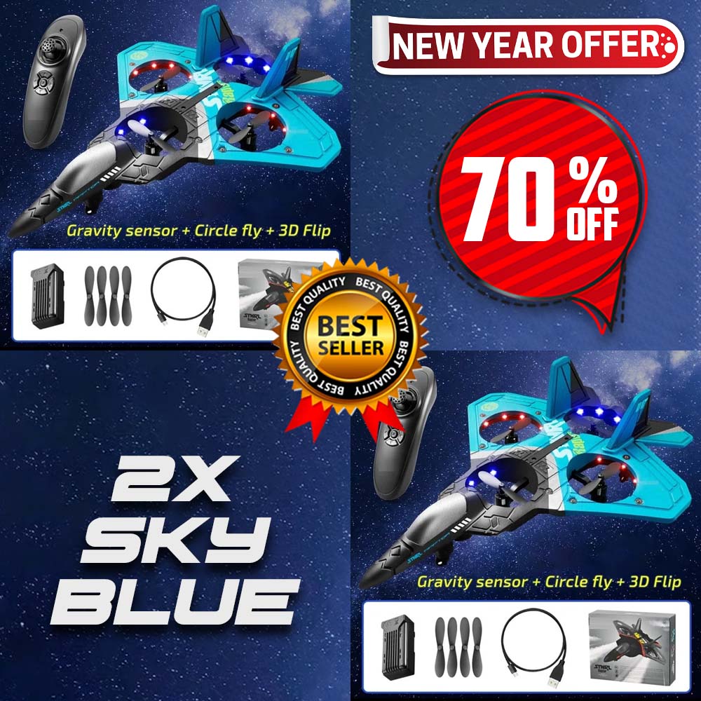 🌟NEW YEAR HOT SALE 50% OFF🎁 V17 Jet Fighter Stunt RC Airplane ✈️