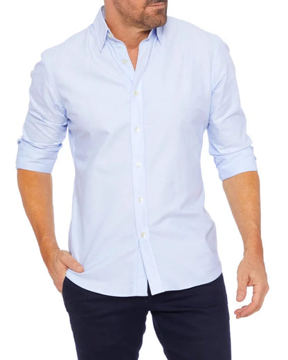 OXFORD STRETCH ZIP SHIRT
