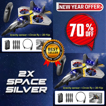 🌟NEW YEAR HOT SALE 50% OFF🎁 V17 Jet Fighter Stunt RC Airplane ✈️