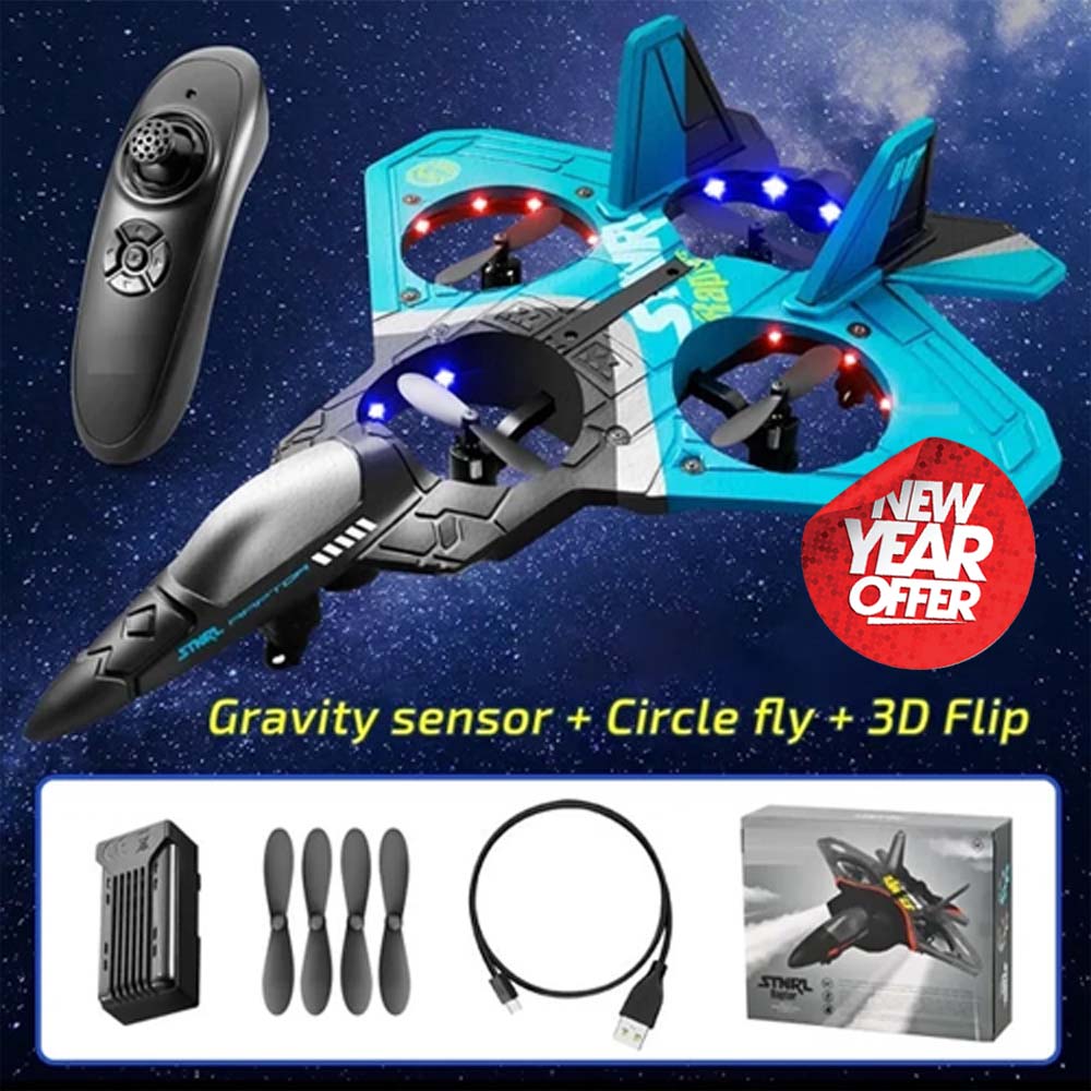 🌟NEW YEAR HOT SALE 50% OFF🎁 V17 Jet Fighter Stunt RC Airplane ✈️