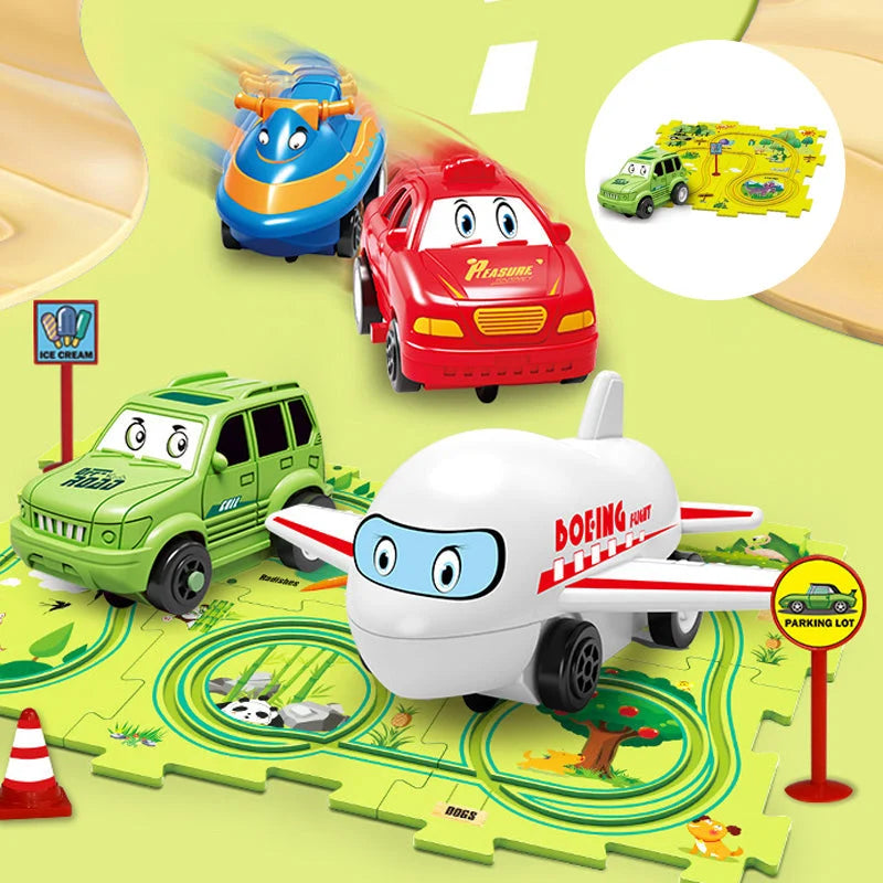 🔥Black Friday Sale 50% Off🧩Children's Educational Puzzle Track Car Play Set