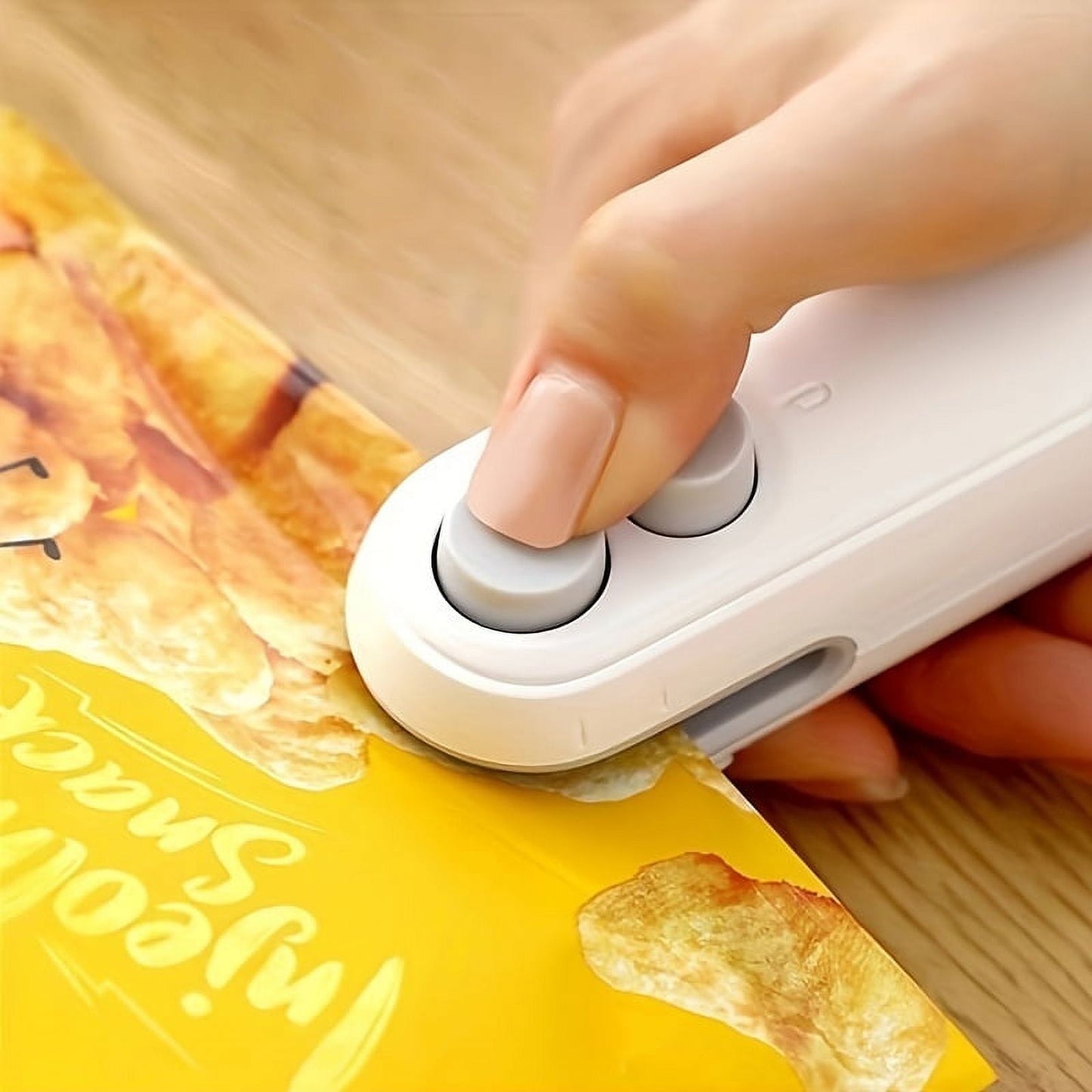 Mini Bag Sealer 2-in-1 USB Rechargeable – Heat Seal & Cutter | Portable Handheld Sealing Machine for Chips, Snacks & Plastic Bags (1 PC)