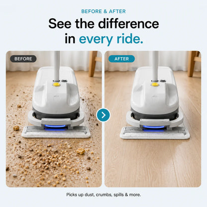 The ride-on go-kart for kids that doubles as a mop.