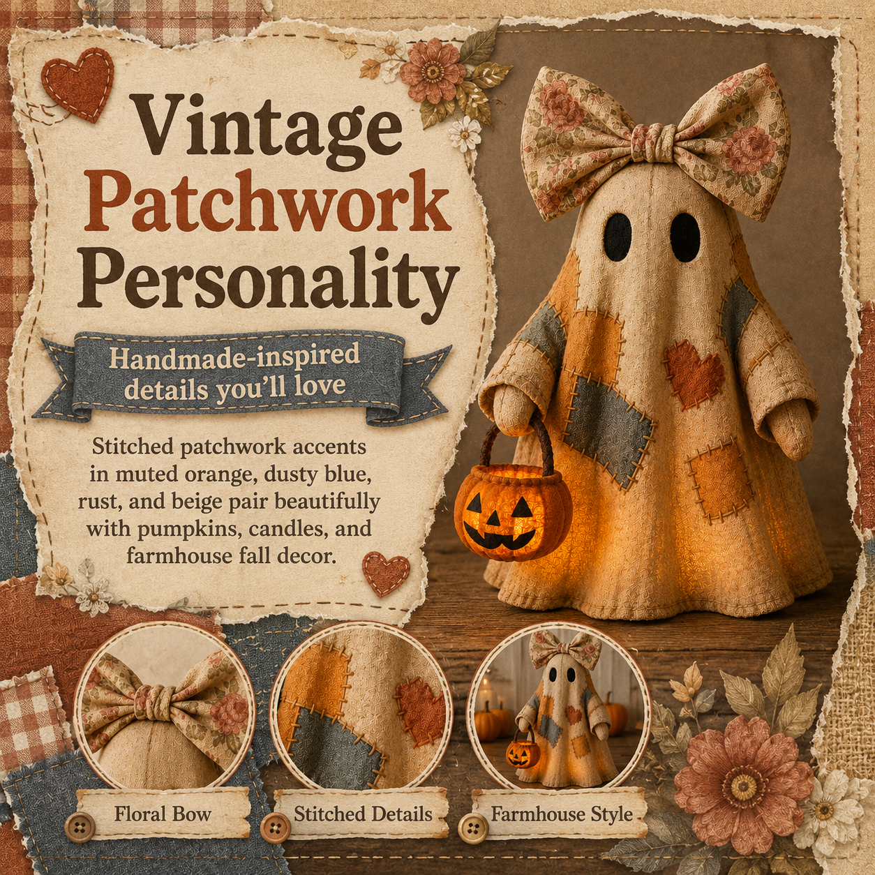 PatchGlow Vintage Ghost Lantern