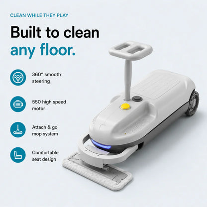 The ride-on go-kart for kids that doubles as a mop.