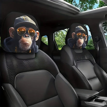 Car Headrest Covers (Set of 2) | Stretchy Universal Fit for All Vehicles