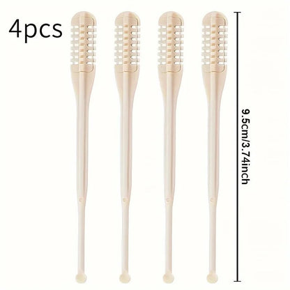 4pcs Easy-Clean Manual Nose & Ear Hair Trimmer Set