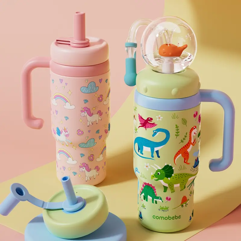 Interactive Whale Fountain Tumbler water Bottle