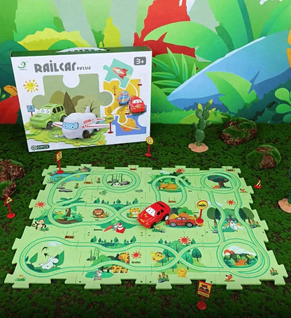 🔥Black Friday Sale 50% Off🧩Children's Educational Puzzle Track Car Play Set