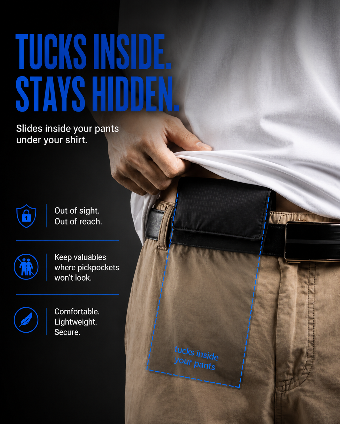 HiddenCarry™ Discreet Waistband Travel Pouch