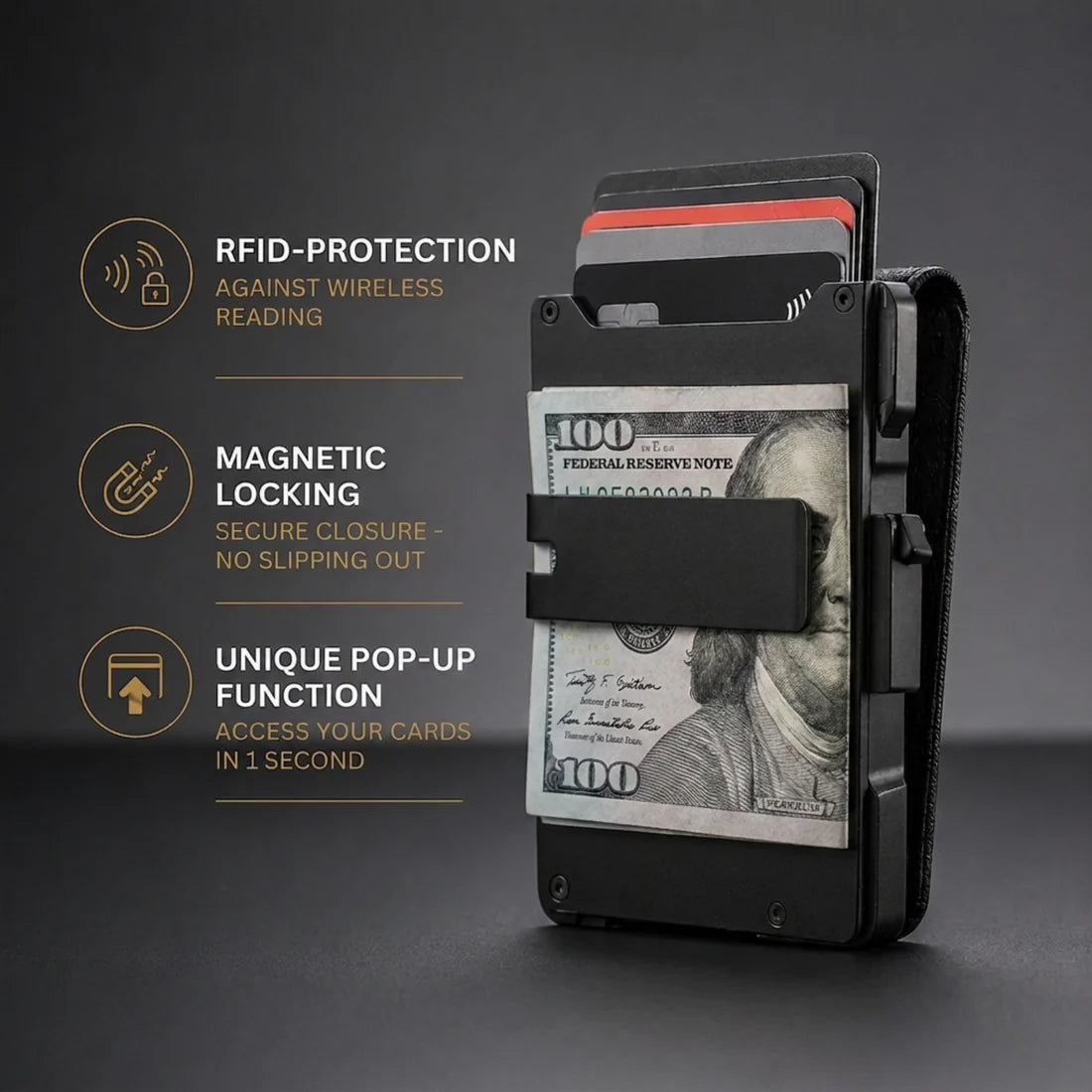 SlimVault™ RFID Minimalist Metal Wallet