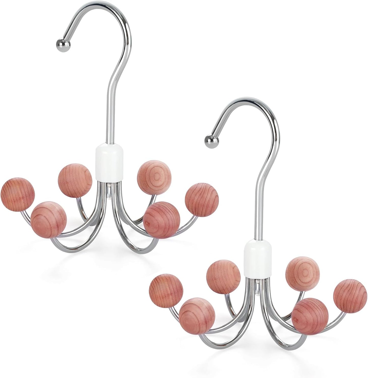 2-Pack Hoodie & Purse Hangers with 6 Cedar Balls