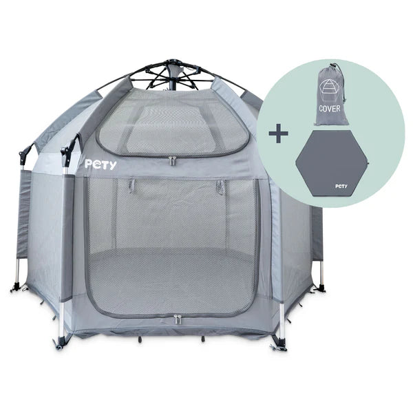 PETY large dog playpen set, with floor mat and roof