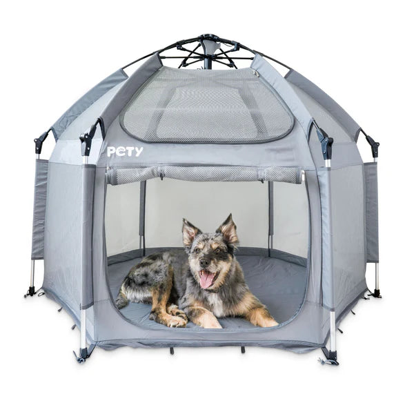 PETY large dog playpen set, with floor mat and roof