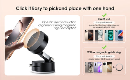 Vacuum Suction Magnetic Phone Stand