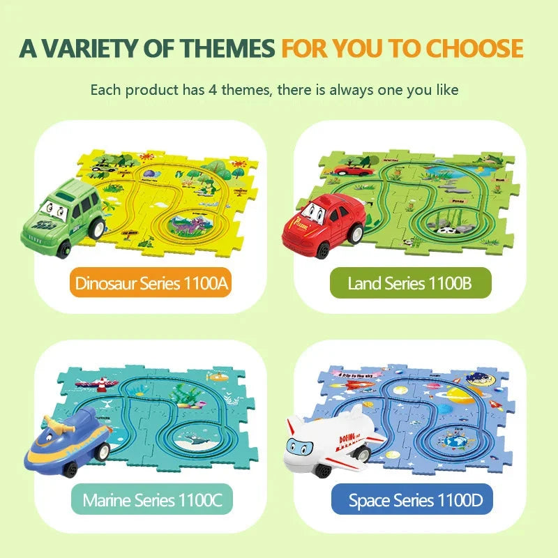 🔥Black Friday Sale 50% Off🧩Children's Educational Puzzle Track Car Play Set