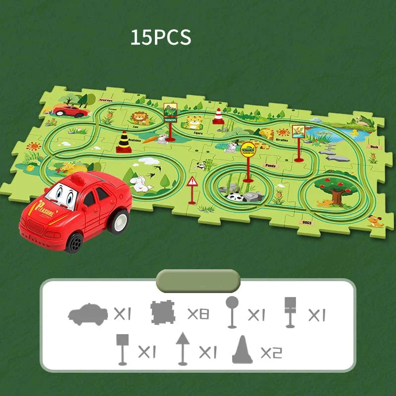 🔥Black Friday Sale 50% Off🧩Children's Educational Puzzle Track Car Play Set