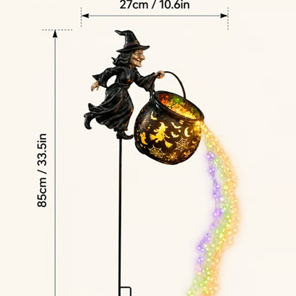 WitchGlow Halloween Solar Garden Light