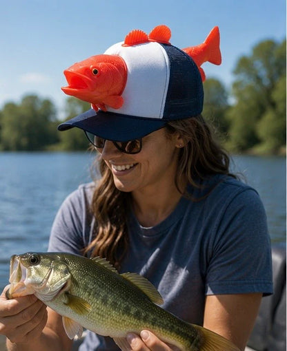 3D Fish Trucker Hat – Funny Fishing Cap for Outdoor Adventures