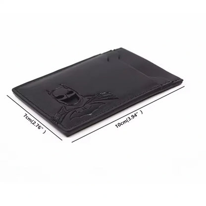 RFID Blocking Embossed ID Wallet | Slim Leather Card Holder with ID Window
