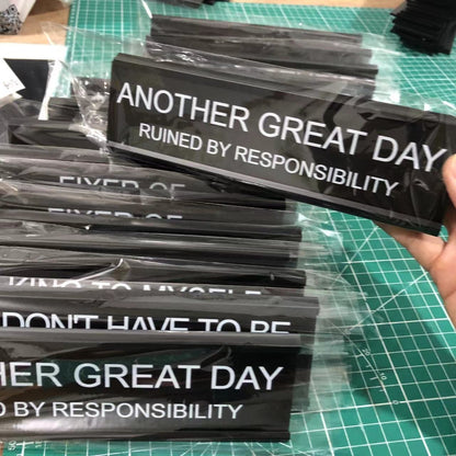 Drop Everything Funny Desk Sign – Wooden Office Decor