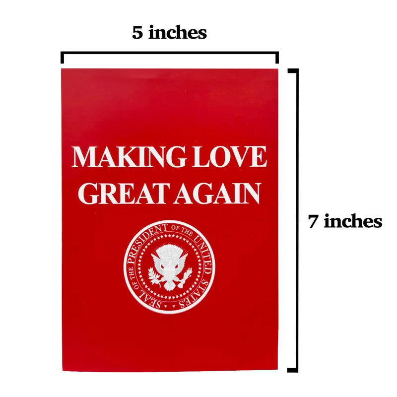 Trump Valentines Card - Funny Card for Republicans on Valentines Day with Red Roses and Wine Bottle Design