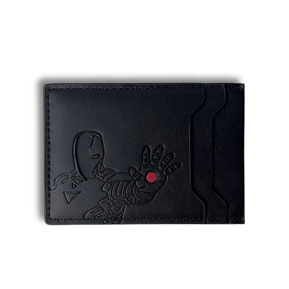 RFID Blocking Embossed ID Wallet | Slim Leather Card Holder with ID Window