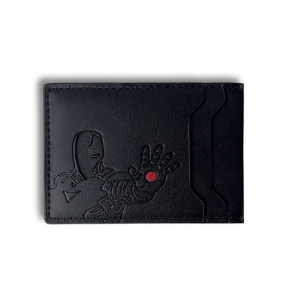 RFID Blocking Embossed ID Wallet | Slim Leather Card Holder with ID Window
