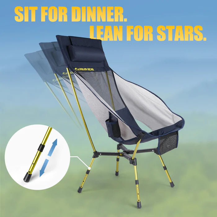 Adjustable High-Back Camping Chair